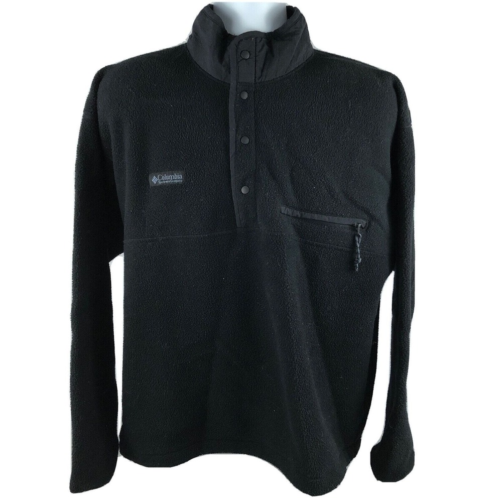 Columbia Sportswear Vintage 90s Fleece Jacket 4 Button Size Large USA Made